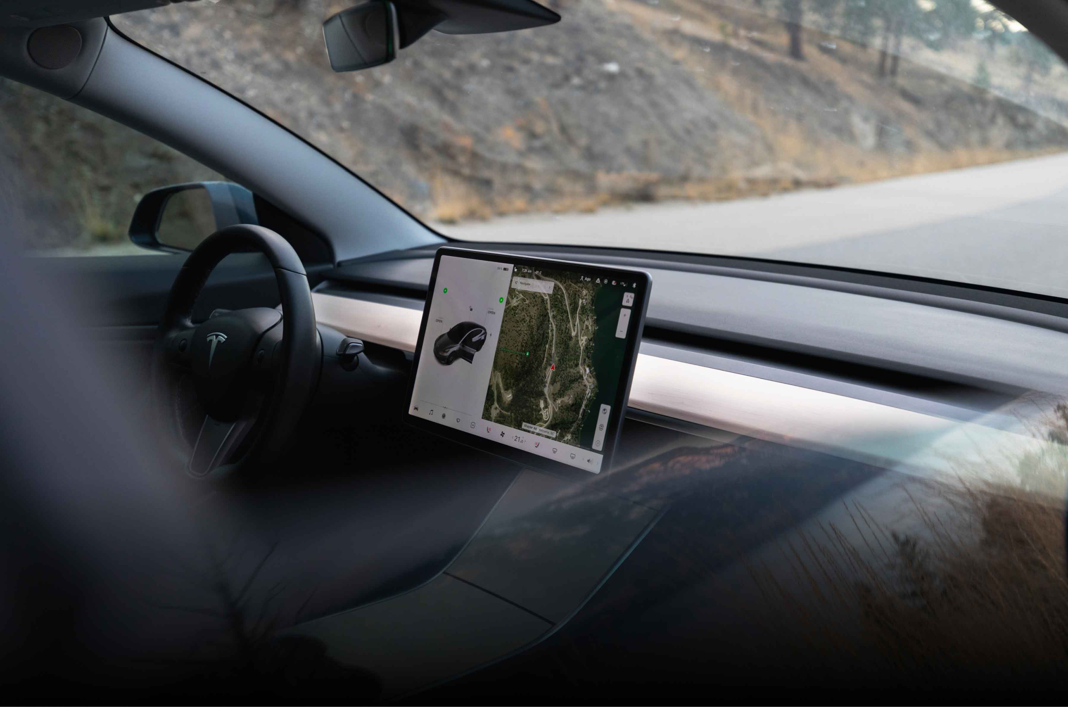 Premium Tesla Model 3 & Model Y Dashboard Wrap Covers – Hills