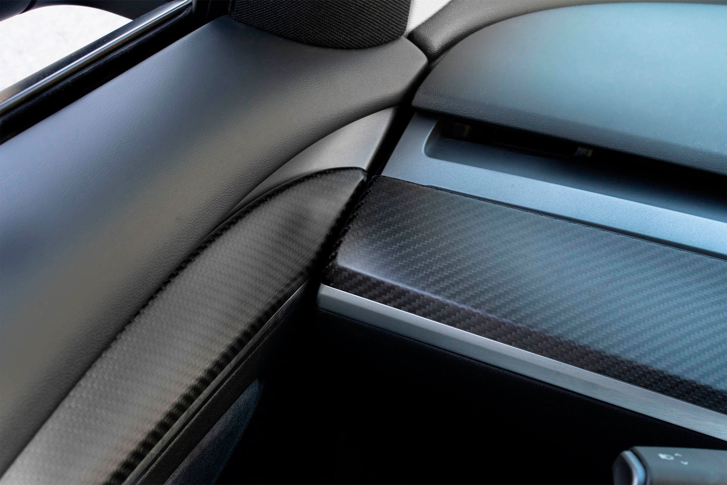 Model 3 & Y Dashboard & Air Vent Cover - Door Panel Matching Grey Alca