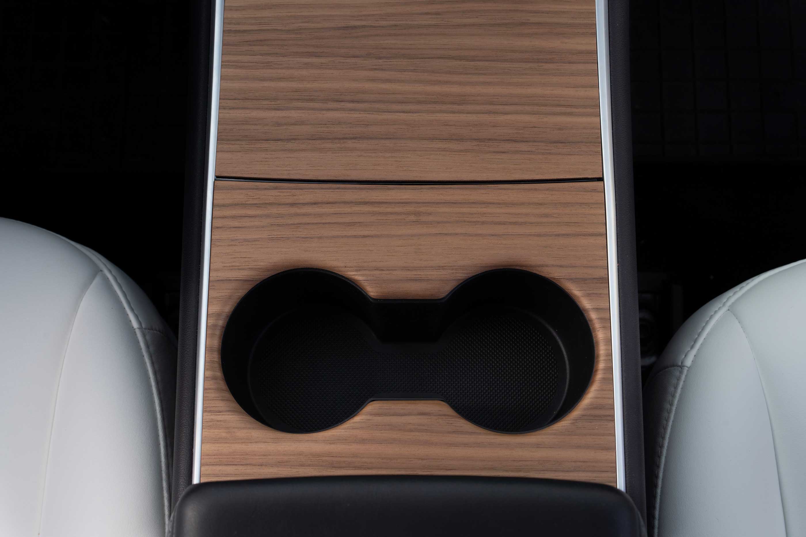 Mittelkonsolenabdeckung aus Holz für Tesla Model 3 und Model Y, Gen. 1 –  Hills