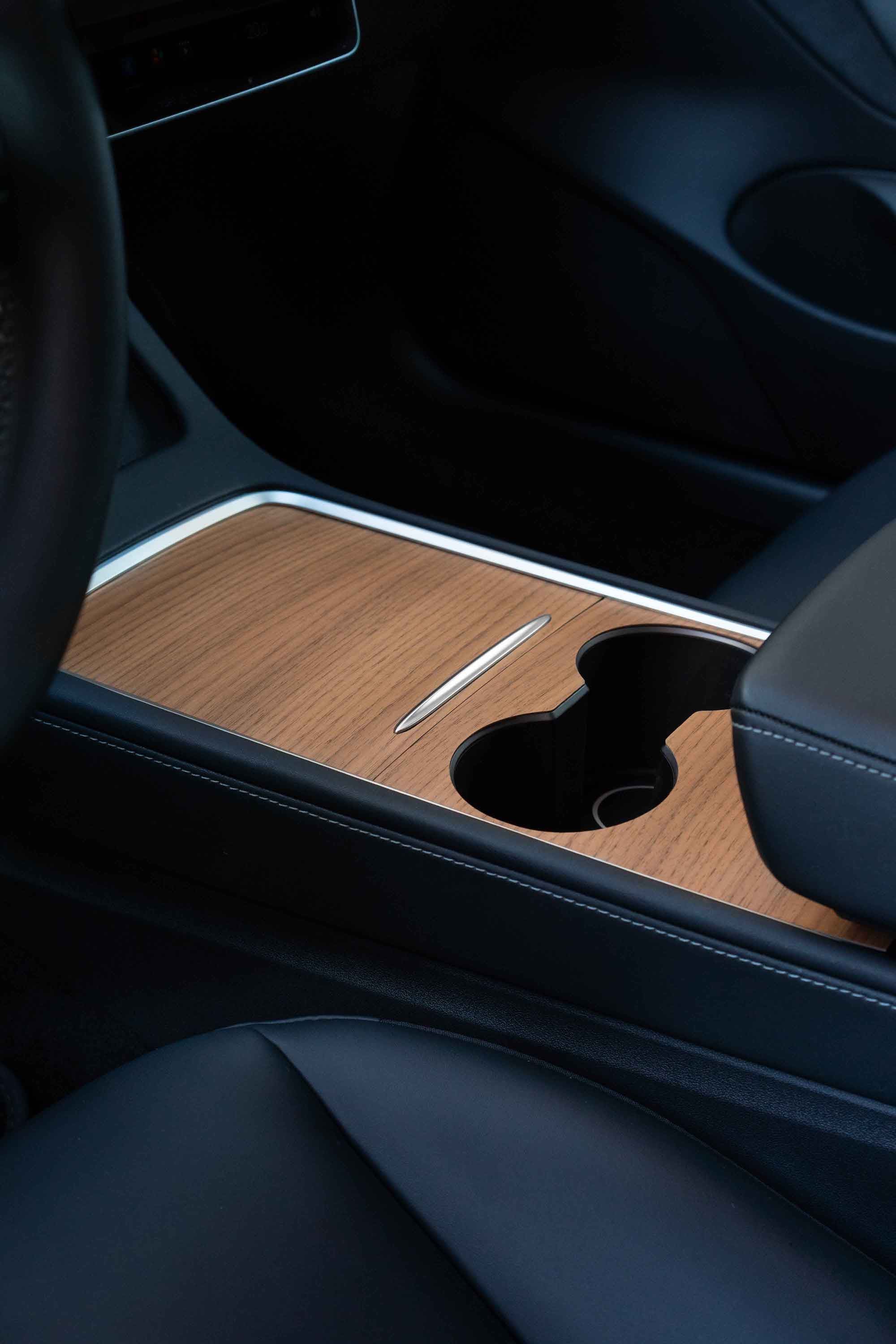 Couverture de console centrale en bois pour Tesla Model 3 &