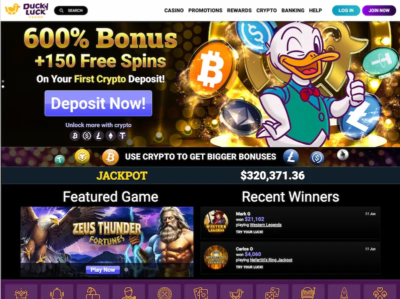ducky luck casino home